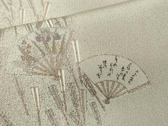 平和屋着物●豪華色留袖 松尾光琳 扇面流し 銀彩 正絹 逸品 CAAV9362ze