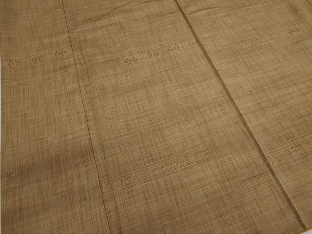 平和屋着物●上質な紬 花織 霞吉祥文 正絹 逸品 CAAV9367ze
