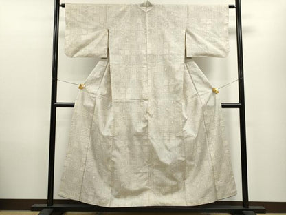 平和屋着物●本場大島紬　白大島　7マルキ　吉祥文　正絹　逸品　CAAV9370ze