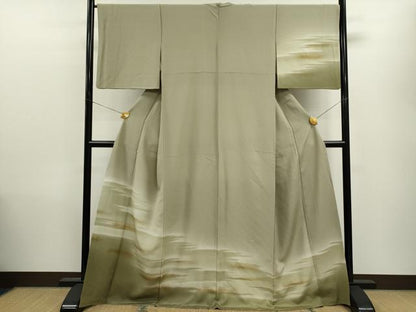 平和屋着物●訪問着 霞箔散らし 暈し染め 金彩 正絹 逸品 CAAV9372ze