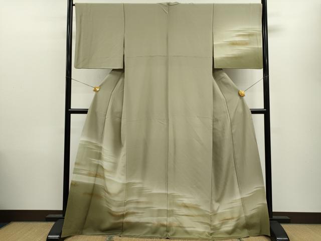 平和屋着物●訪問着 霞箔散らし 暈し染め 金彩 正絹 逸品 CAAV9372ze