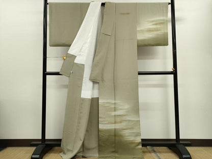 平和屋着物●訪問着 霞箔散らし 暈し染め 金彩 正絹 逸品 CAAV9372ze
