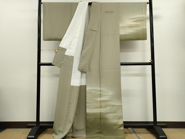 平和屋着物●訪問着 霞箔散らし 暈し染め 金彩 正絹 逸品 CAAV9372ze