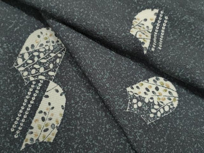 平和屋着物●上質な小紋 吉祥枝葉文 たたき染め 正絹 逸品 CAAV9377ze