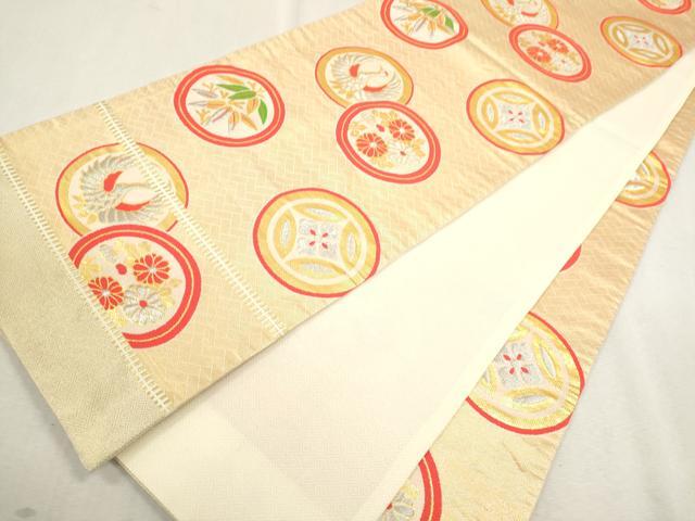 平和屋着物∵女の子 十三参り 子供 祝着・長襦袢・袋帯セット 駒刺繍 舞蝶宝尽くし花文 金彩 洗える着物 CAAV9400ze