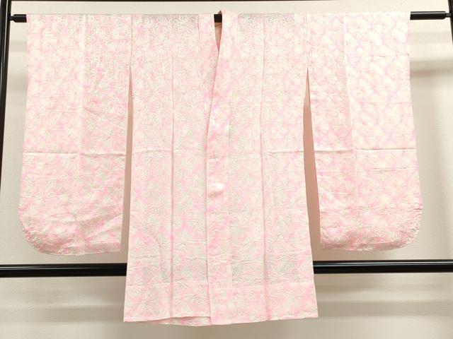 平和屋着物∵女の子 十三参り 子供 祝着・長襦袢・袋帯セット 駒刺繍 亀甲舞蝶菊文 金彩 逸品 CAAV9403ze
