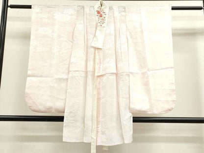 平和屋着物∵女の子 十三参り 子供 祝着・長襦袢・袋帯セット 駒刺繍 絞り 檜扇花文 金彩 逸品 CAAV9404ze