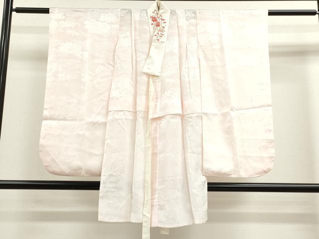 平和屋着物∵女の子 十三参り 子供 祝着・長襦袢・袋帯セット 駒刺繍 絞り 檜扇花文 金彩 逸品 CAAV9404ze