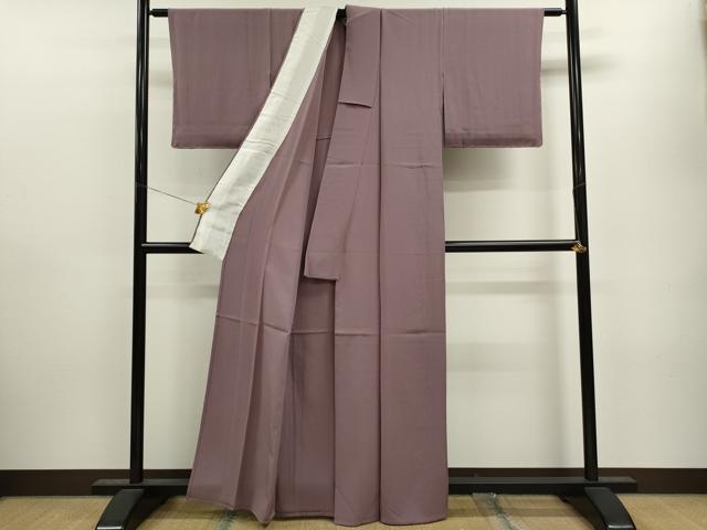 平和屋着物▽上質な色無地 単衣 鴇浅葱色 正絹 逸品 CAAV9415ze