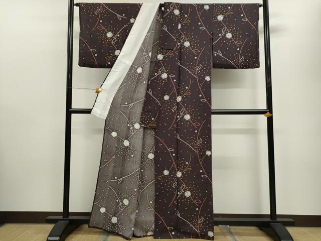 平和屋着物▽上質な小紋　単衣　辻が花　正絹　逸品　CAAV9416ze