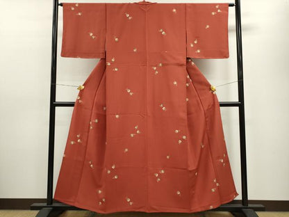 平和屋着物▽上質な小紋 単衣 鈴 金彩 正絹 逸品 CAAV9418ze