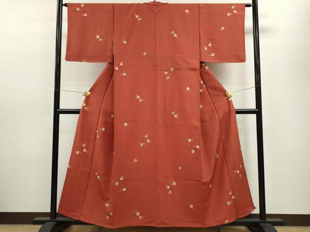 平和屋着物▽上質な小紋 単衣 鈴 金彩 正絹 逸品 CAAV9418ze