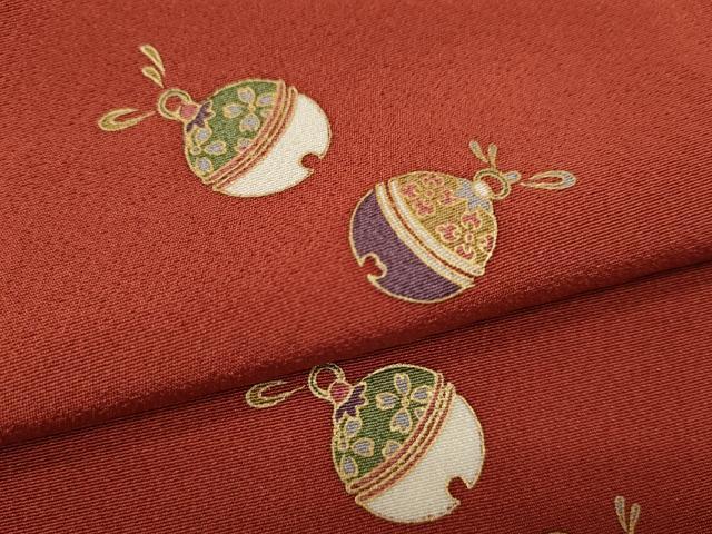 平和屋着物▽上質な小紋 単衣 鈴 金彩 正絹 逸品 CAAV9418ze