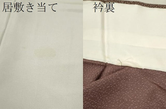 平和屋着物▽上質な小紋　単衣　たたき染め　正絹　逸品　CAAV9419ze