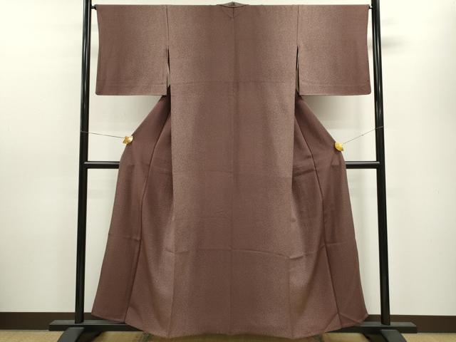平和屋着物▽上質な小紋　単衣　たたき染め　正絹　逸品　CAAV9419ze
