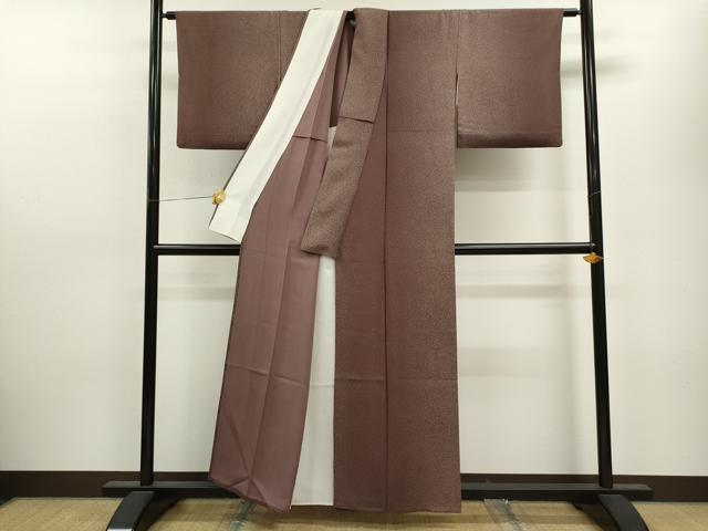 平和屋着物▽上質な小紋　単衣　たたき染め　正絹　逸品　CAAV9419ze