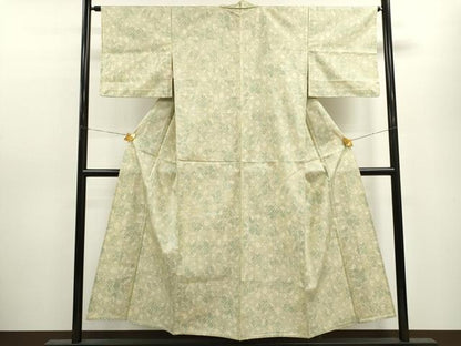 平和屋着物▽上質な紬 単衣 吉祥文 正絹 逸品 CAAV9423ze