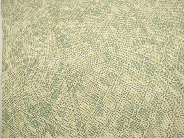 平和屋着物▽上質な紬 単衣 吉祥文 正絹 逸品 CAAV9423ze