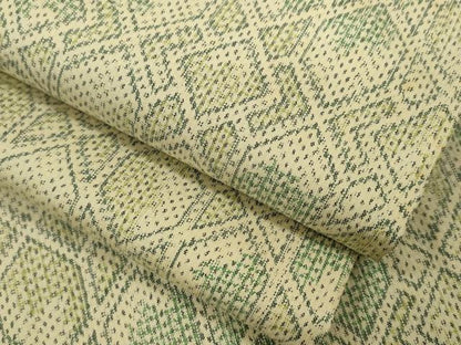 平和屋着物▽上質な紬 単衣 吉祥文 正絹 逸品 CAAV9423ze