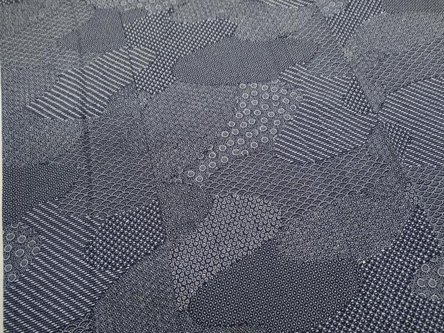 平和屋着物▽江戸小紋 単衣 作家物 寄せ小紋柄 正絹 逸品 CAAV9426ze