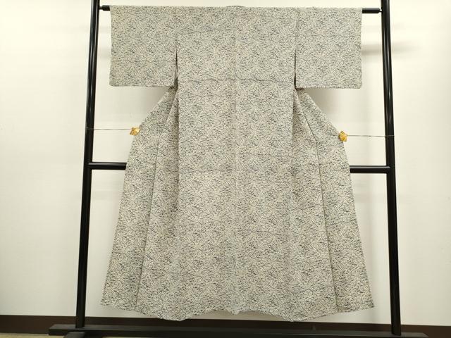 平和屋着物▽上質な小紋 単衣 枝梅文 正絹 逸品 CAAV9429ze