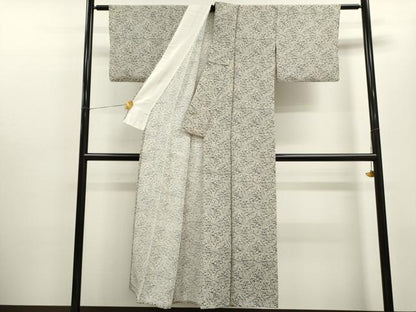 平和屋着物▽上質な小紋 単衣 枝梅文 正絹 逸品 CAAV9429ze