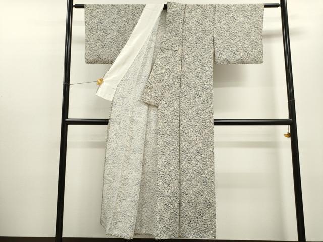 平和屋着物▽上質な小紋 単衣 枝梅文 正絹 逸品 CAAV9429ze