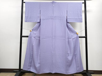 平和屋着物▽上質な色無地 単衣 舞蝶地紋 半色 正絹 逸品 CAAV9433ze