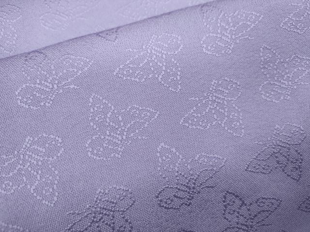 平和屋着物▽上質な色無地 単衣 舞蝶地紋 半色 正絹 逸品 CAAV9433ze