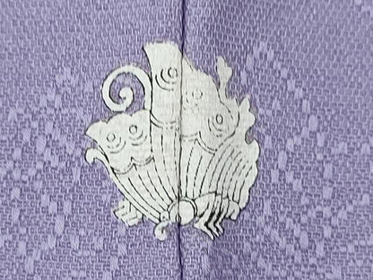 平和屋着物▽上質な色無地 単衣 舞蝶地紋 半色 正絹 逸品 CAAV9433ze
