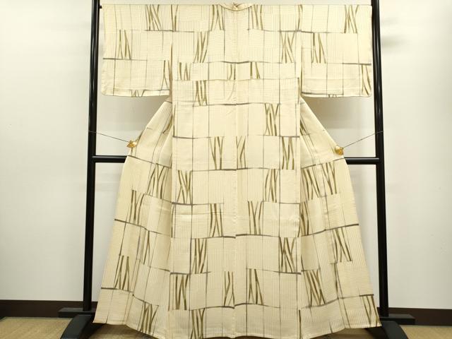 平和屋着物▽上質な小紋 単衣 吉祥文 正絹 逸品 CAAV9440ze