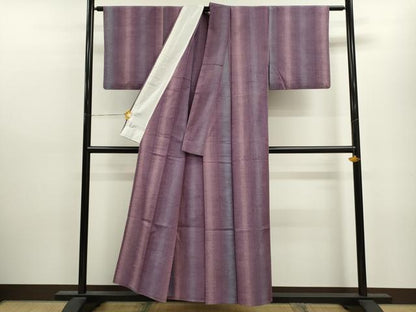 平和屋着物▽上質な紬　単衣　霞文　正絹　逸品　CAAV9450ze