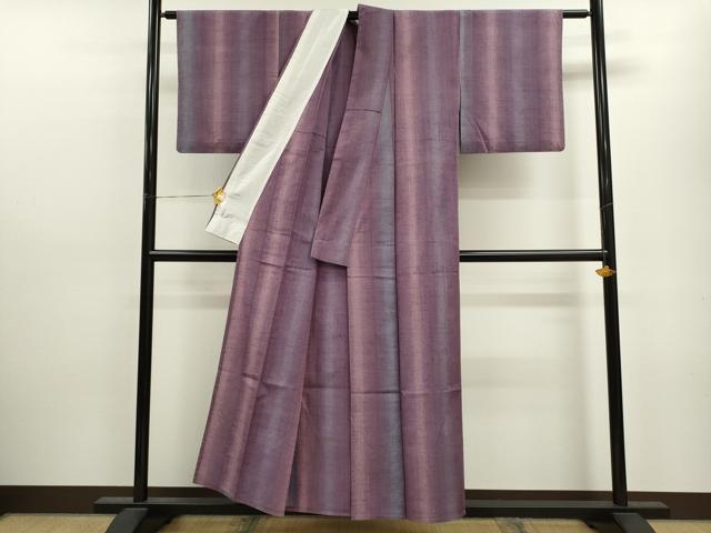 平和屋着物▽上質な紬　単衣　霞文　正絹　逸品　CAAV9450ze