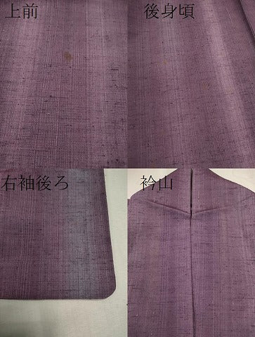 平和屋着物▽上質な紬　単衣　霞文　正絹　逸品　CAAV9450ze