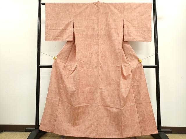 平和屋着物▽上質な紬　単衣　霞文　正絹　逸品　CAAV9451ze