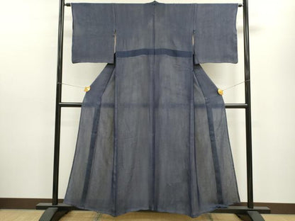 平和屋着物▽上質な小紋　単衣　無双　紗袷　紗×絽　草花文　正絹　逸品　CAAV9456ze