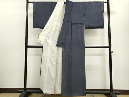 平和屋着物▽上質な小紋　単衣　無双　紗袷　紗×絽　草花文　正絹　逸品　CAAV9456ze