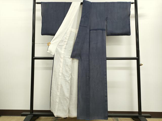 平和屋着物▽上質な小紋　単衣　無双　紗袷　紗×絽　草花文　正絹　逸品　CAAV9456ze