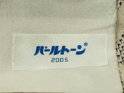 平和屋着物▽本場大島紬　白大島　単衣　蜀江菊文　正絹　逸品　CAAV9458ze
