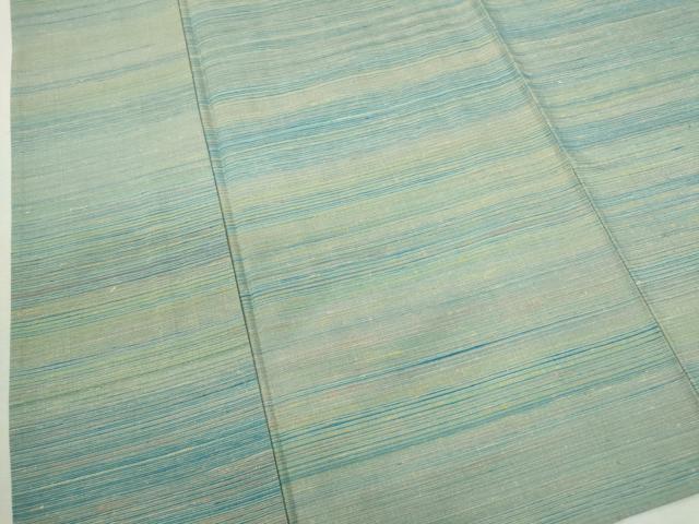 平和屋着物▽上質な紬　単衣　霞文　正絹　逸品　CAAV9459ze