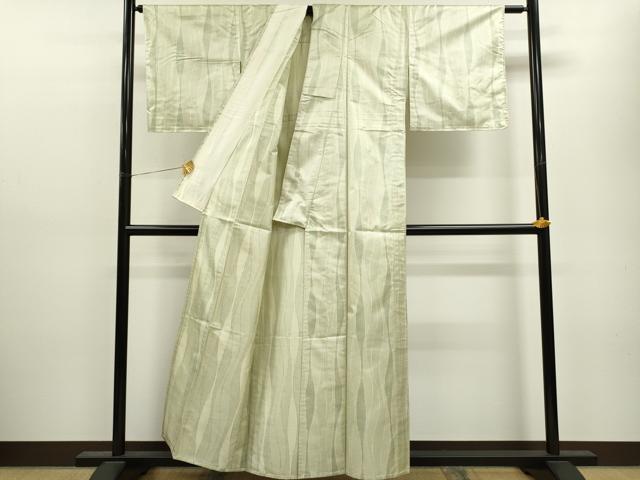 平和屋着物▽上質な紬 単衣 100亀甲 縦枠吉祥文 正絹 逸品 CAAV9465ze
