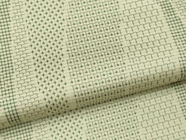 平和屋着物▽上質な紬 単衣 100亀甲 縦枠吉祥文 正絹 逸品 CAAV9465ze
