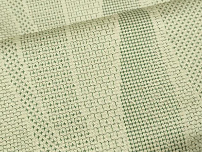 平和屋着物▽上質な紬 単衣 100亀甲 縦枠吉祥文 正絹 逸品 CAAV9465ze