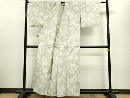 平和屋着物▽本場大島紬 薩摩結城 単衣 花唐草文 正絹 逸品 CAAV9471ze