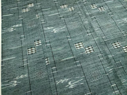 平和屋着物▽上質な紬 単衣 琉球絣文様 正絹 逸品 CAAV9474ze