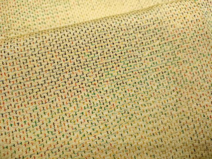 平和屋着物▽上質な紬 単衣 霞文 正絹 逸品 CAAV9475ze