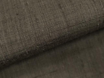 平和屋着物▽結城紬　単衣　藍海松茶色　反端付き　正絹　逸品　CAAV9478ze