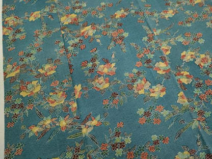 平和屋着物▽上質な小紋 単衣 型染め 枝花文 正絹 逸品 CAAV9480ze