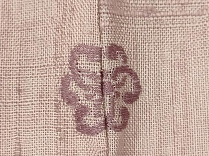 平和屋着物▽訪問着　単衣　生紬　霞松竹梅風景文　正絹　逸品　CAAV9481ze