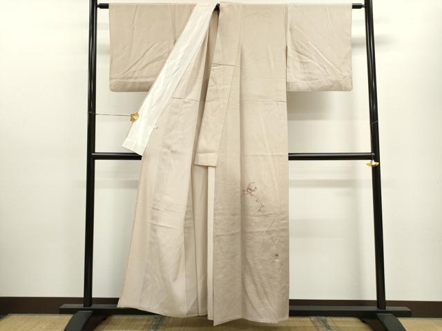 平和屋着物▽訪問着　単衣　刺繍　枝花文　暈し染め　金銀彩　伊勢丹扱い　正絹　逸品　CAAV9482ze